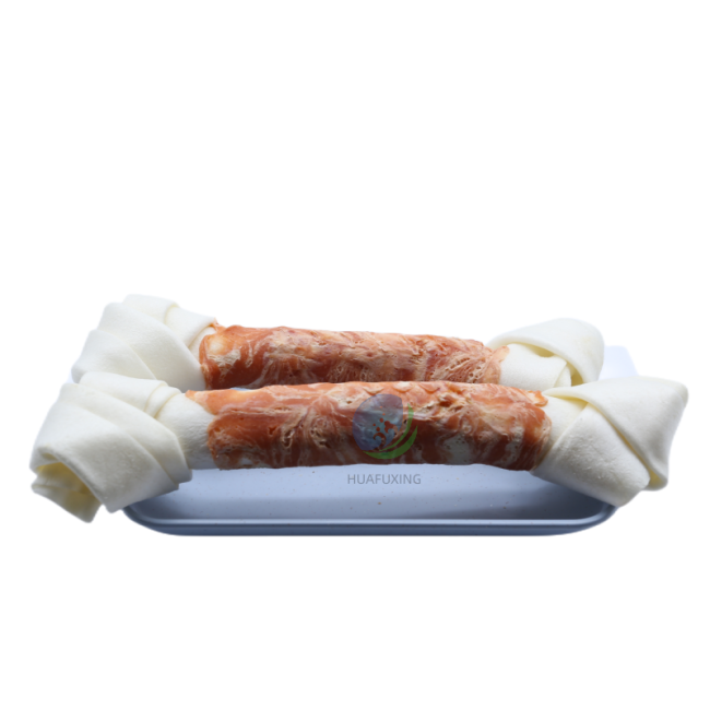 snowflake salmon wrapped rawhide 10 inch